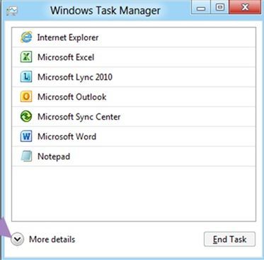 Windows 8 Aufgabenmanager