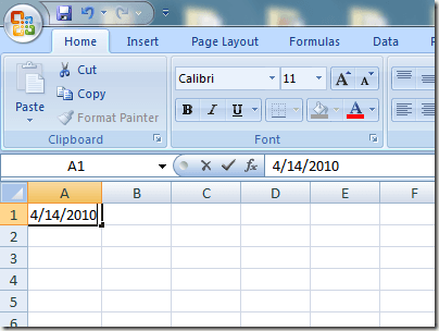 Insert the Current Date into Excel