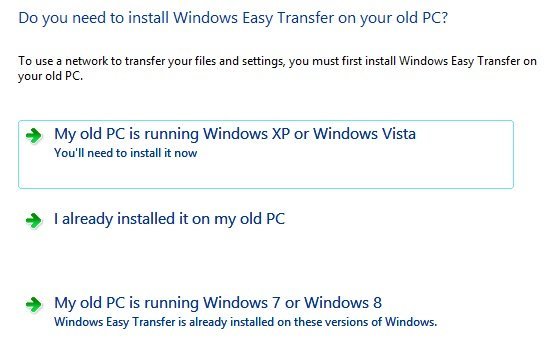 Windows 7 übertragen