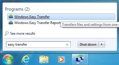 Windows einfache Übertragung