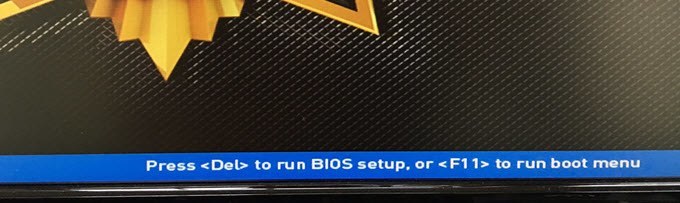 boot up bios