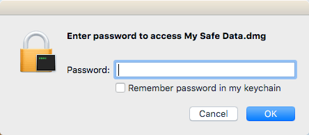 enter image password