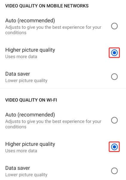Legen Sie die Standardvideoqualität in YouTube für Android-, iPhone- und iPad-Bilder fest