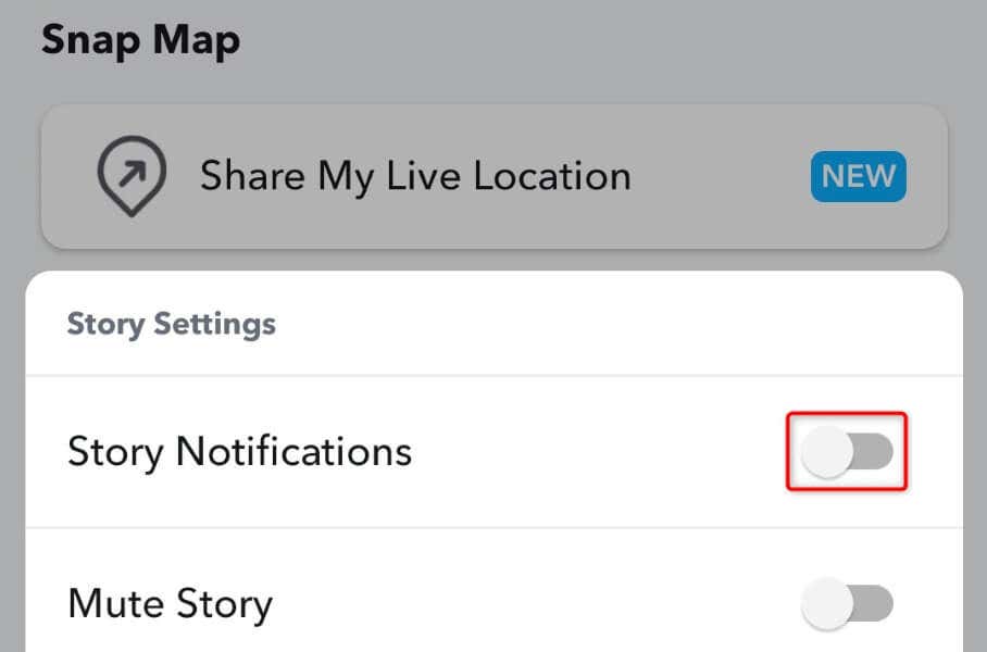 So deaktivieren Sie Story-Benachrichtigungen für einen bestimmten Benutzer auf einem Snapchat-Bild