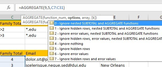aggregrate function