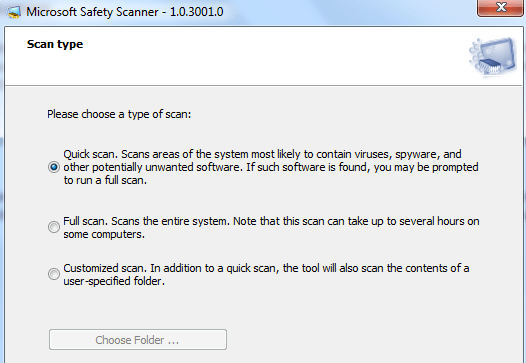 Microsoft Sicherheitsscanner