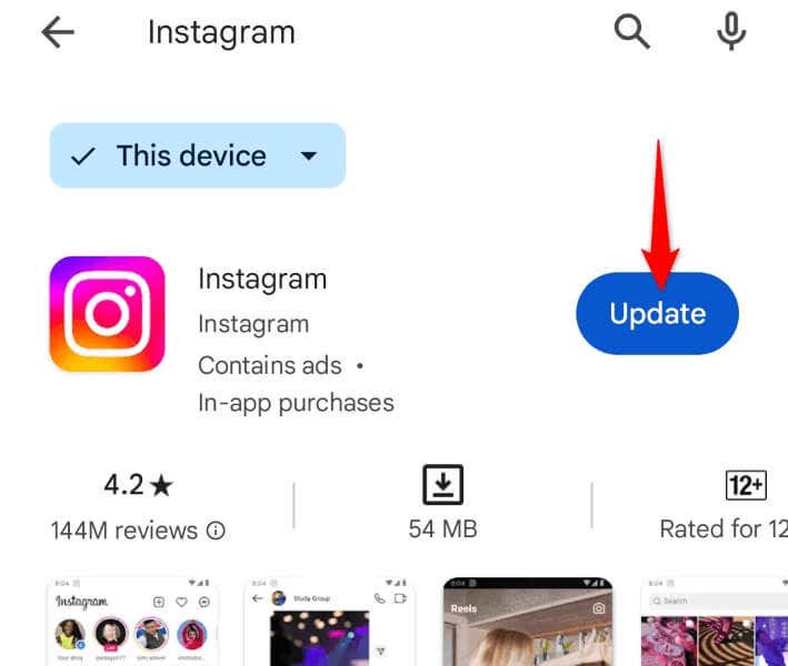 Installieren Sie ausstehende Instagram-Updates auf Ihrem iPhone- oder Android-Telefonbild